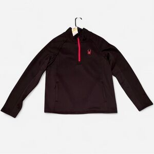 ❇️NWT❇️ Men’s Black Spyder Sweater (Size M) partial zip-up